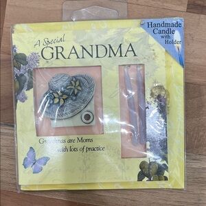 Handmade Candle with Holder - A Special Grandma Gift